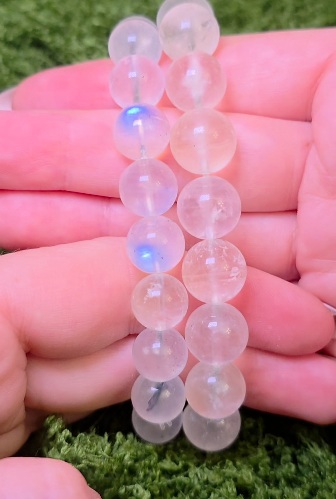 Rainbow Moonstone Stretch Bracelet - 10.5 / 12mm