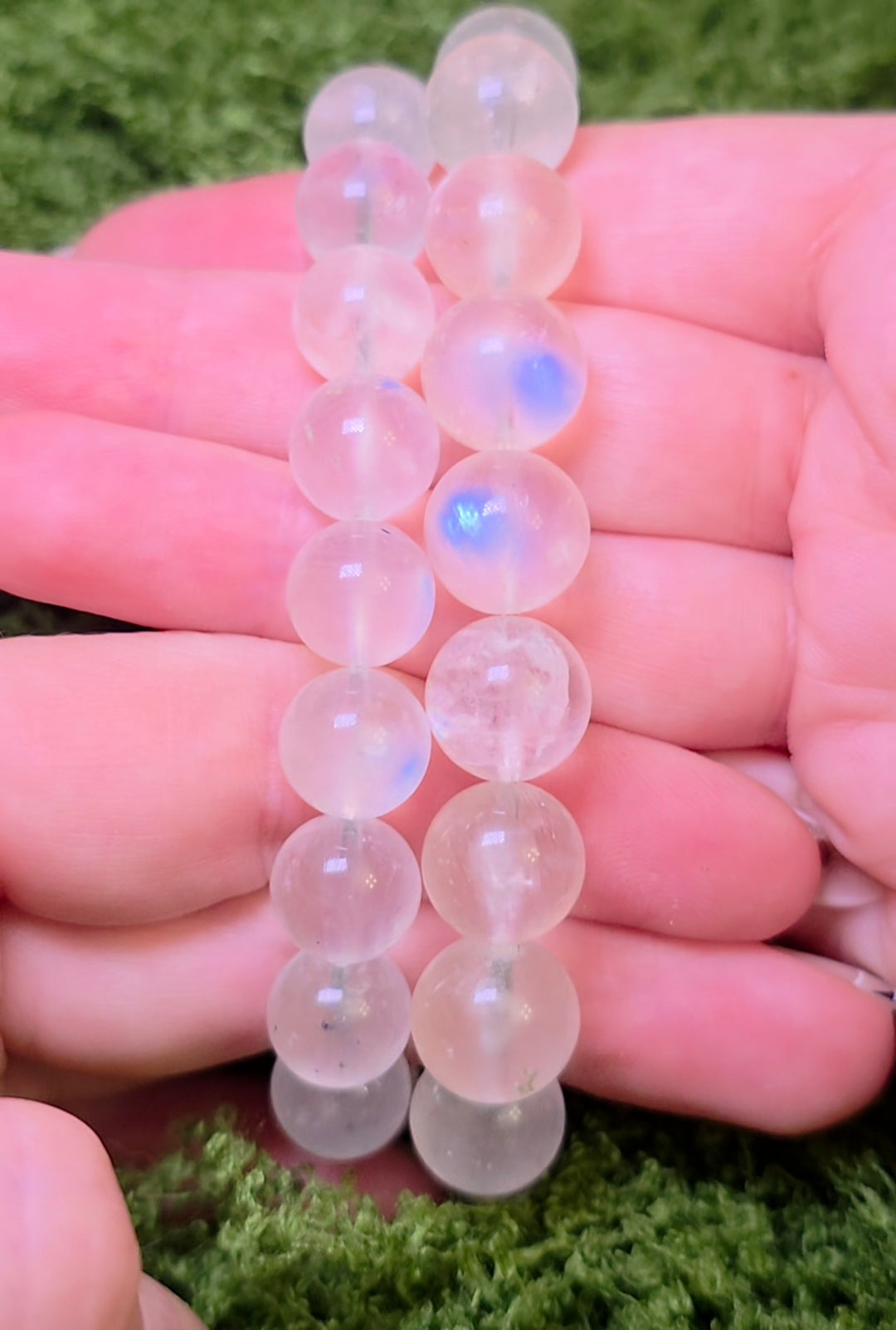 Rainbow Moonstone Stretch Bracelet - 10.5 / 12mm