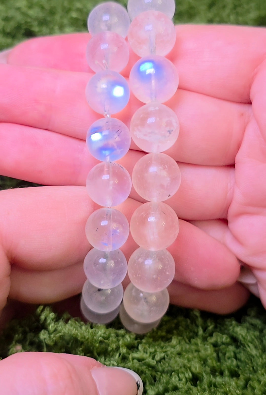 Rainbow Moonstone Stretch Bracelet - 10.5 / 12mm
