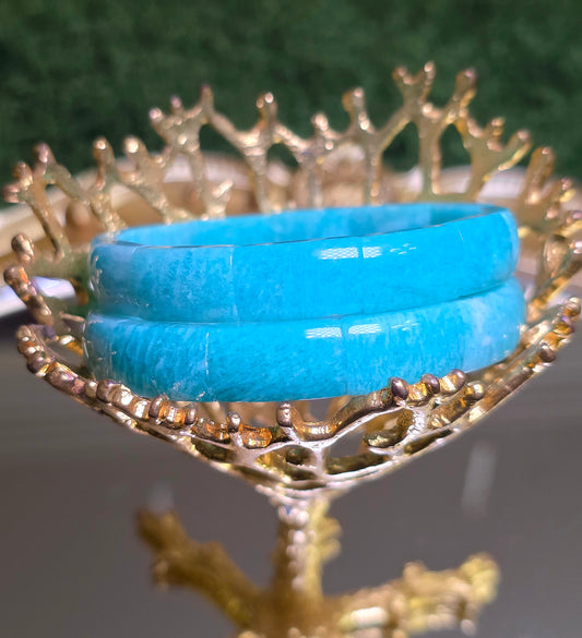 Chunky Amazonite Stretch Bracelet - 10x17mm