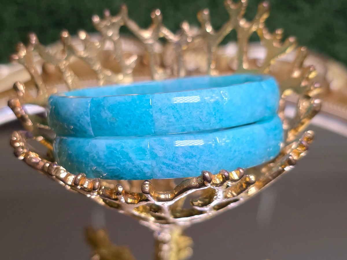 Chunky Amazonite Stretch Bracelet - 10x17mm