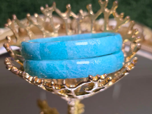 Chunky Amazonite Stretch Bracelet - 10x17mm