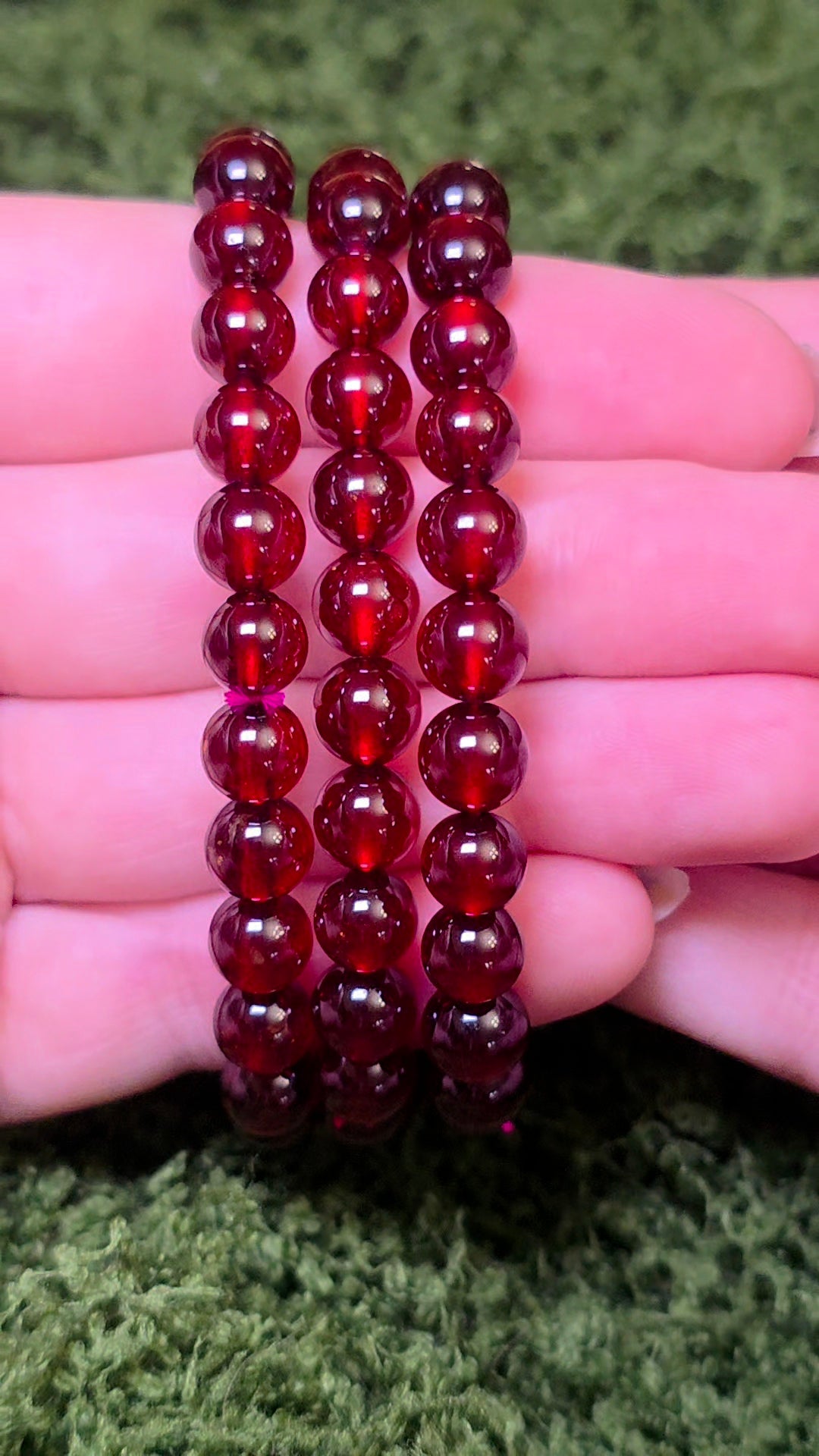 High Quality Garnet Stretch Bracelet - 8mm