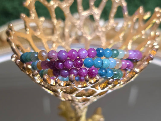 Multicolor Tourmaline 18 Inch Wrap Bracelet