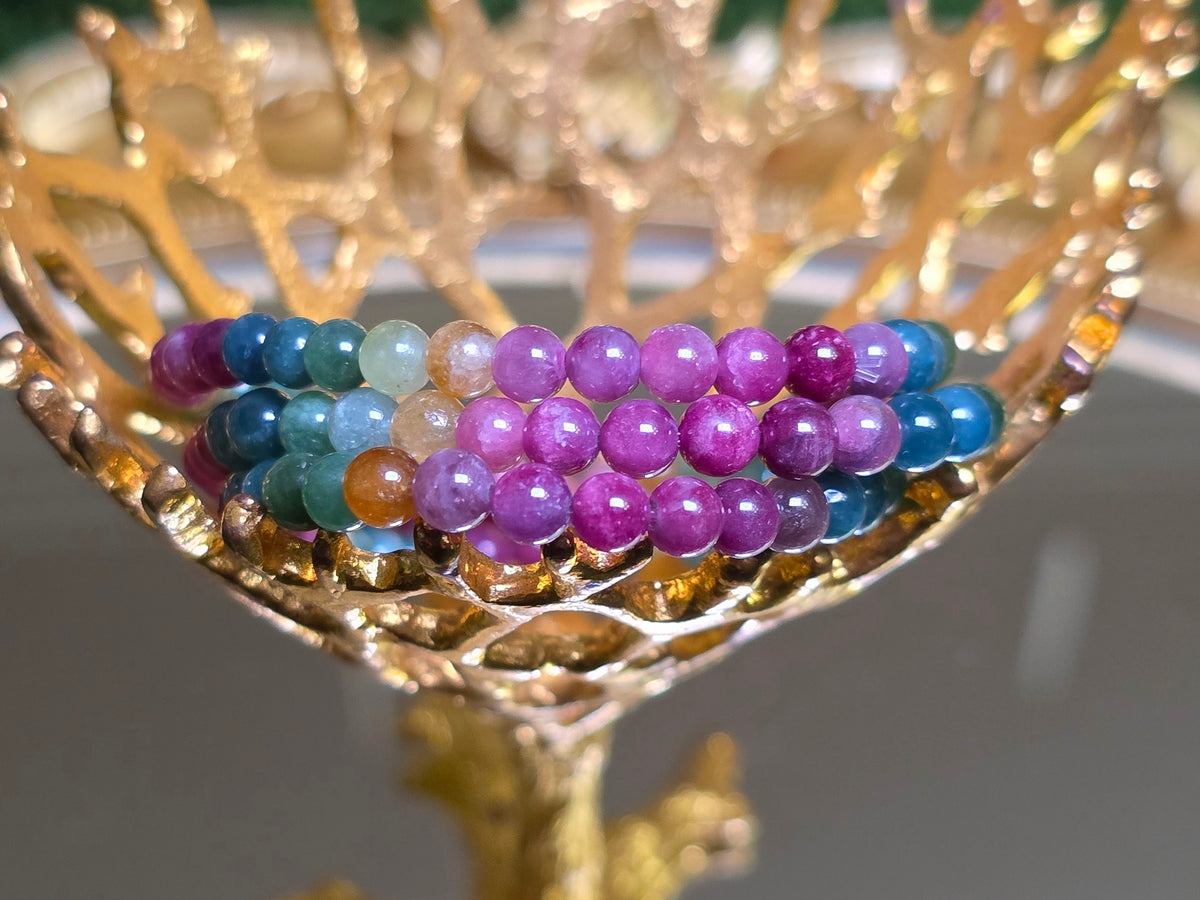 Multicolor Tourmaline 18 Inch Wrap Bracelet