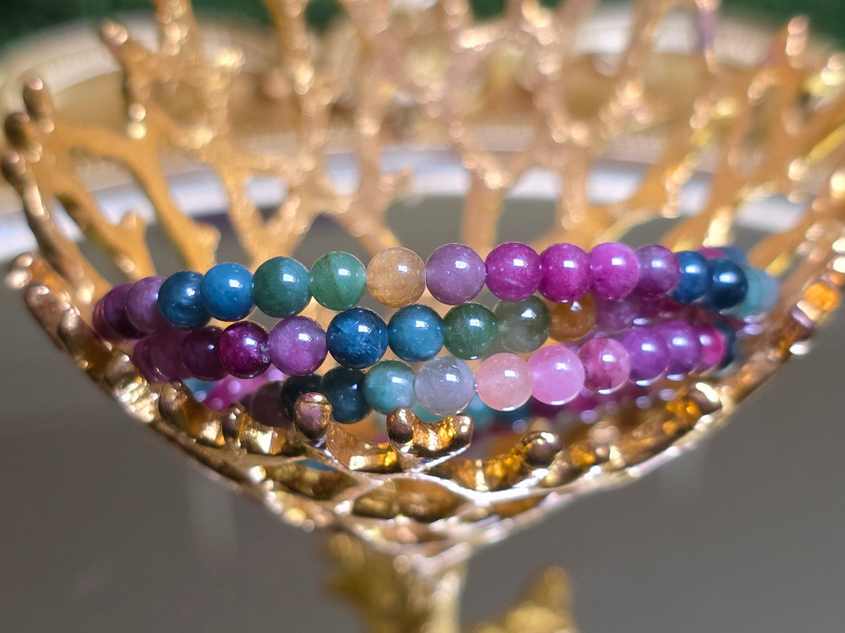 Multicolor Tourmaline 18 Inch Wrap Bracelet