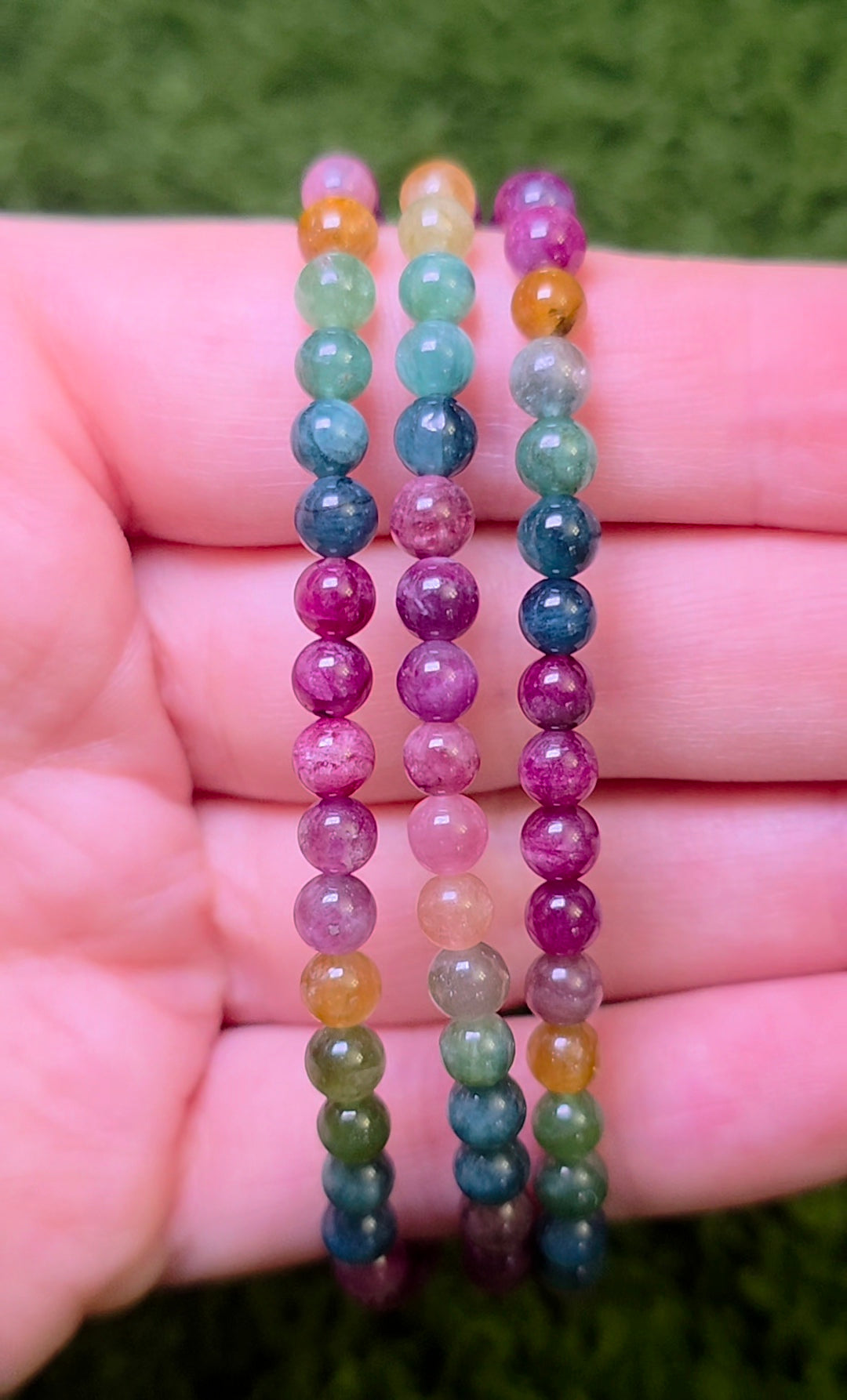 Multicolor Tourmaline 18 Inch Wrap Bracelet