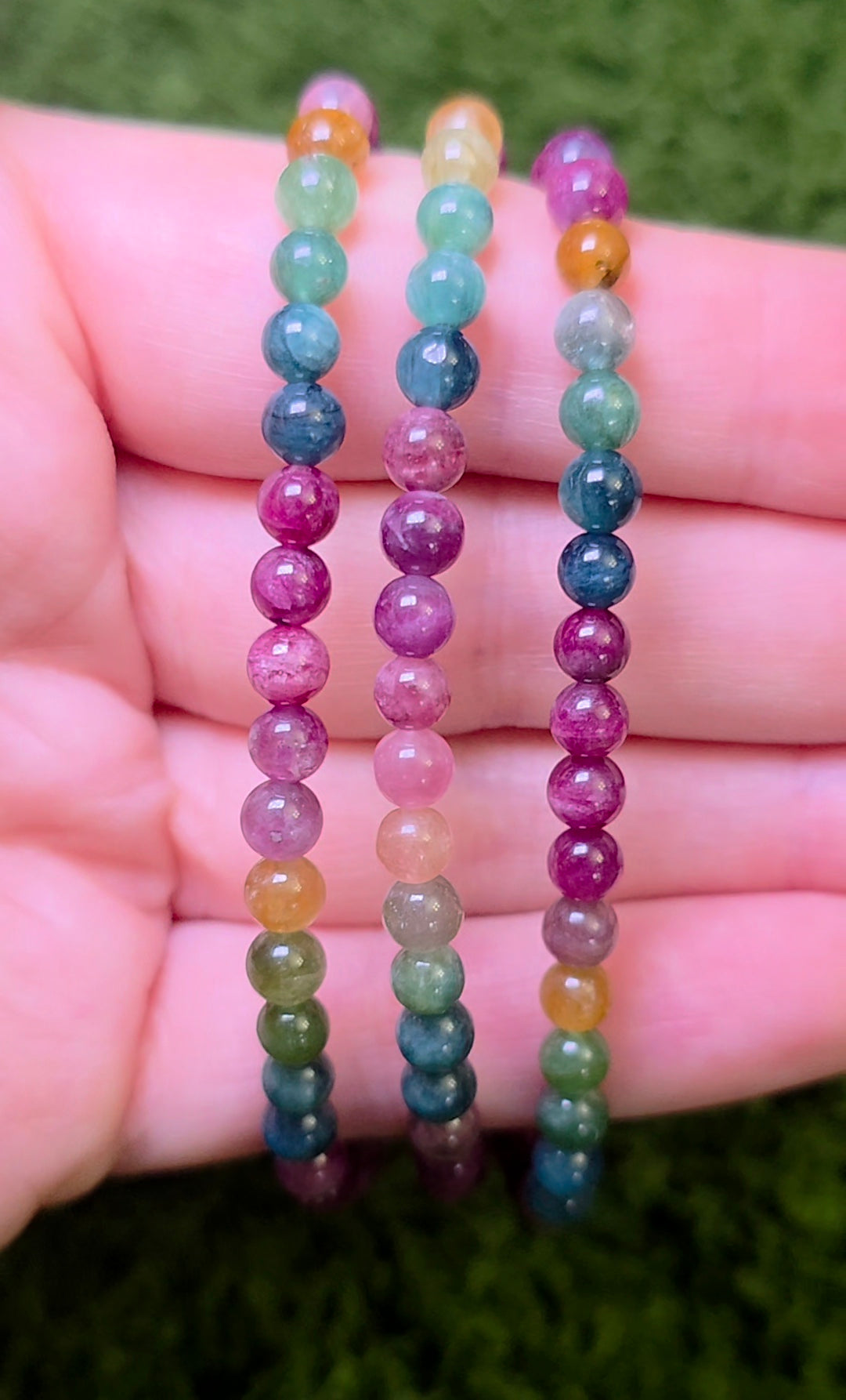 Multicolor Tourmaline 18 Inch Wrap Bracelet
