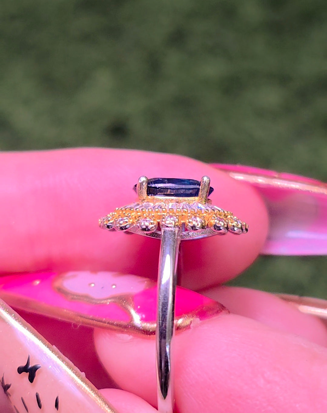 Sapphire Halo Ring