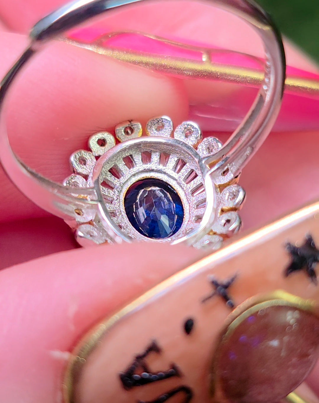 Sapphire Halo Ring
