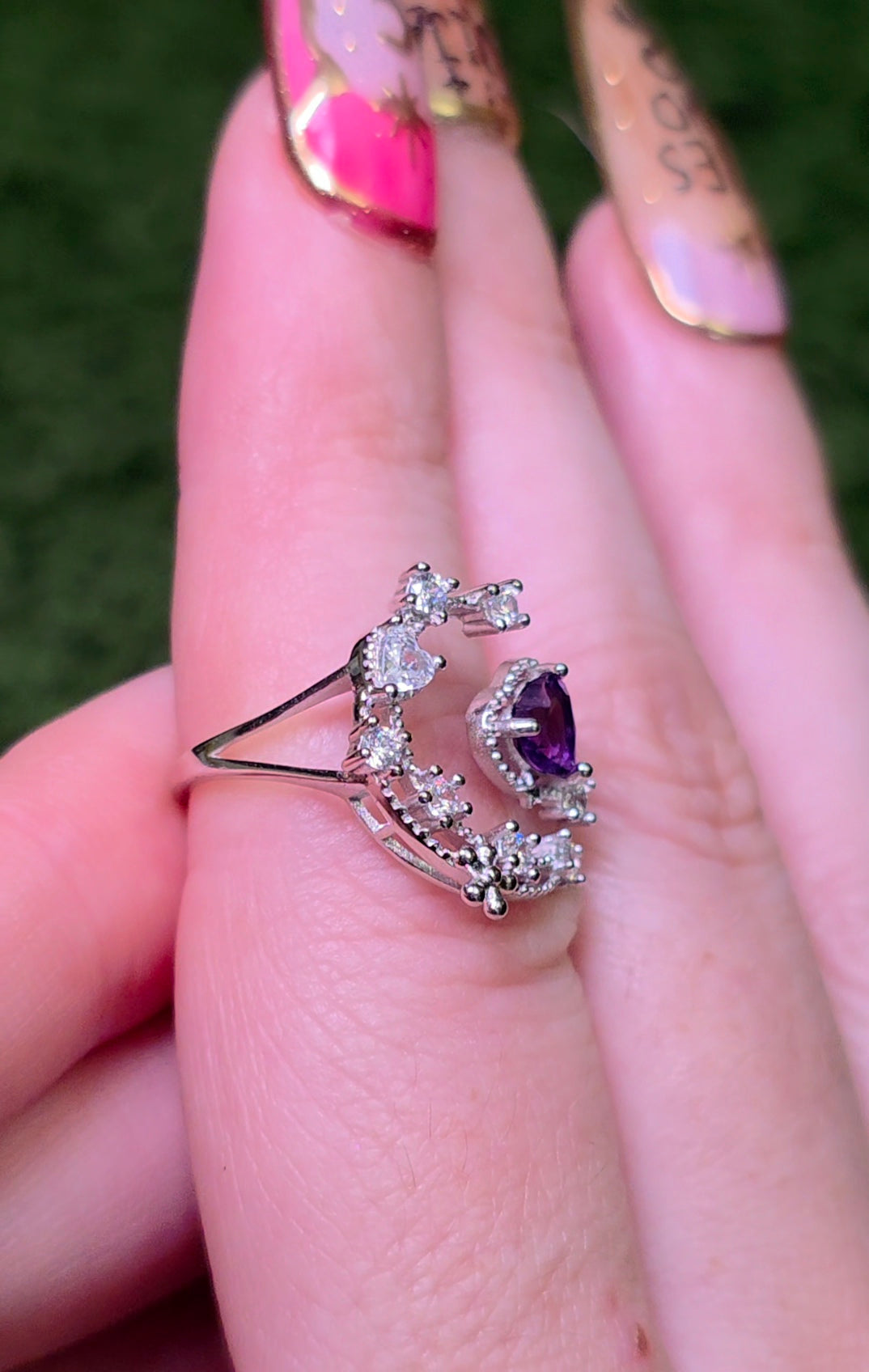 Amethyst Celestial Love Ring