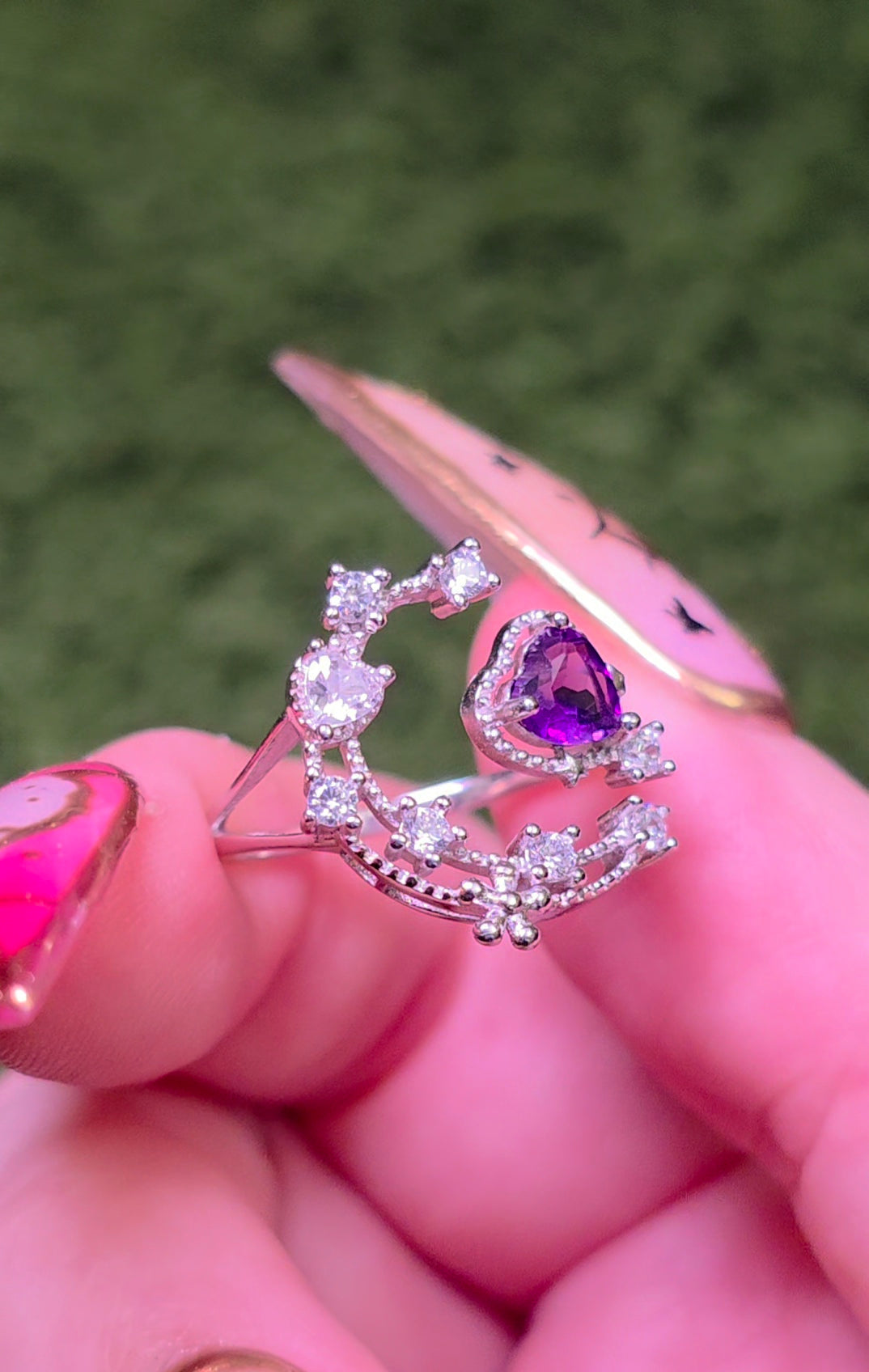 Amethyst Celestial Love Ring