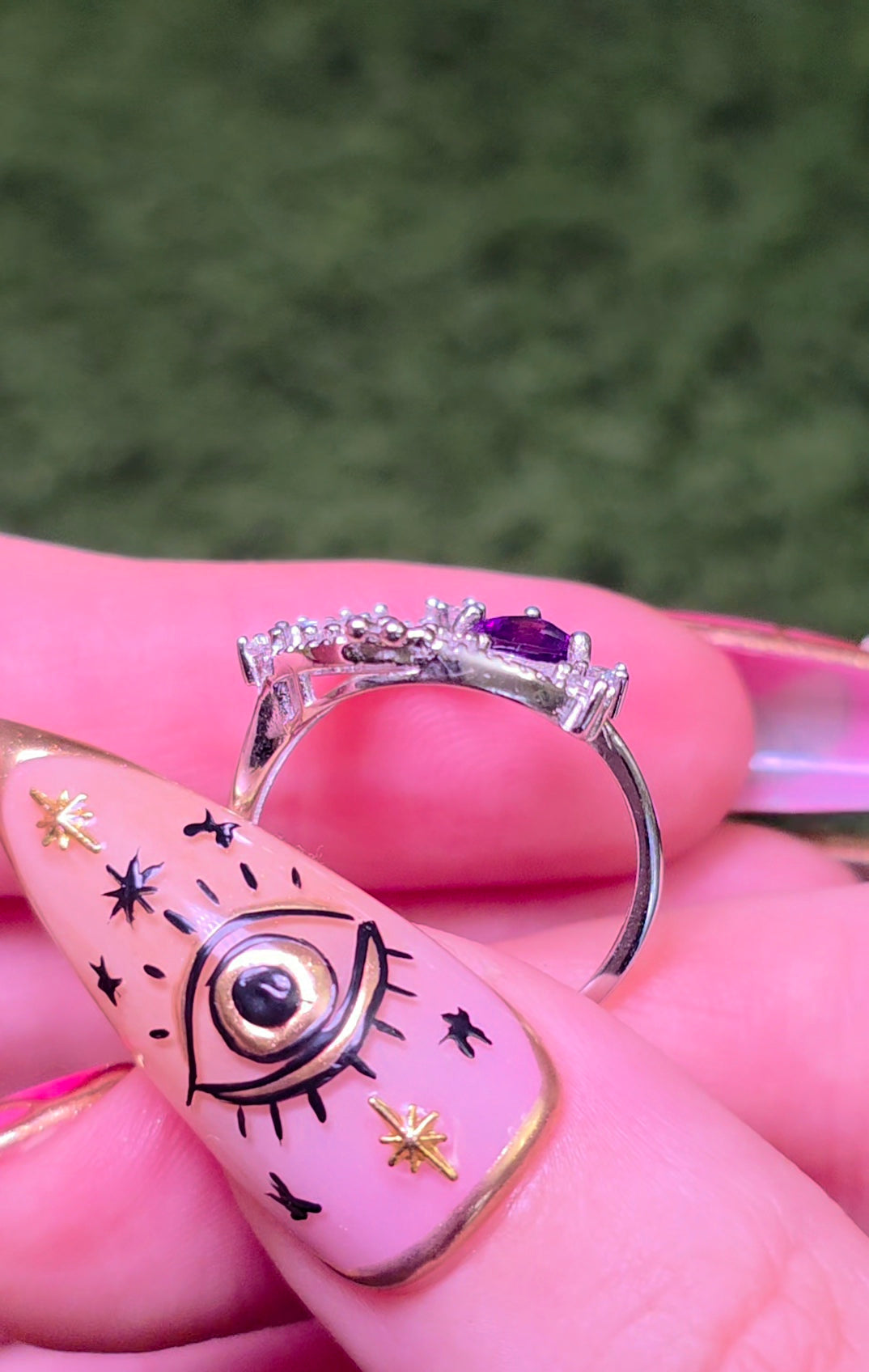 Amethyst Celestial Love Ring