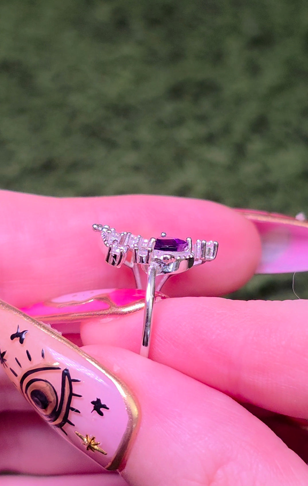 Amethyst Celestial Love Ring