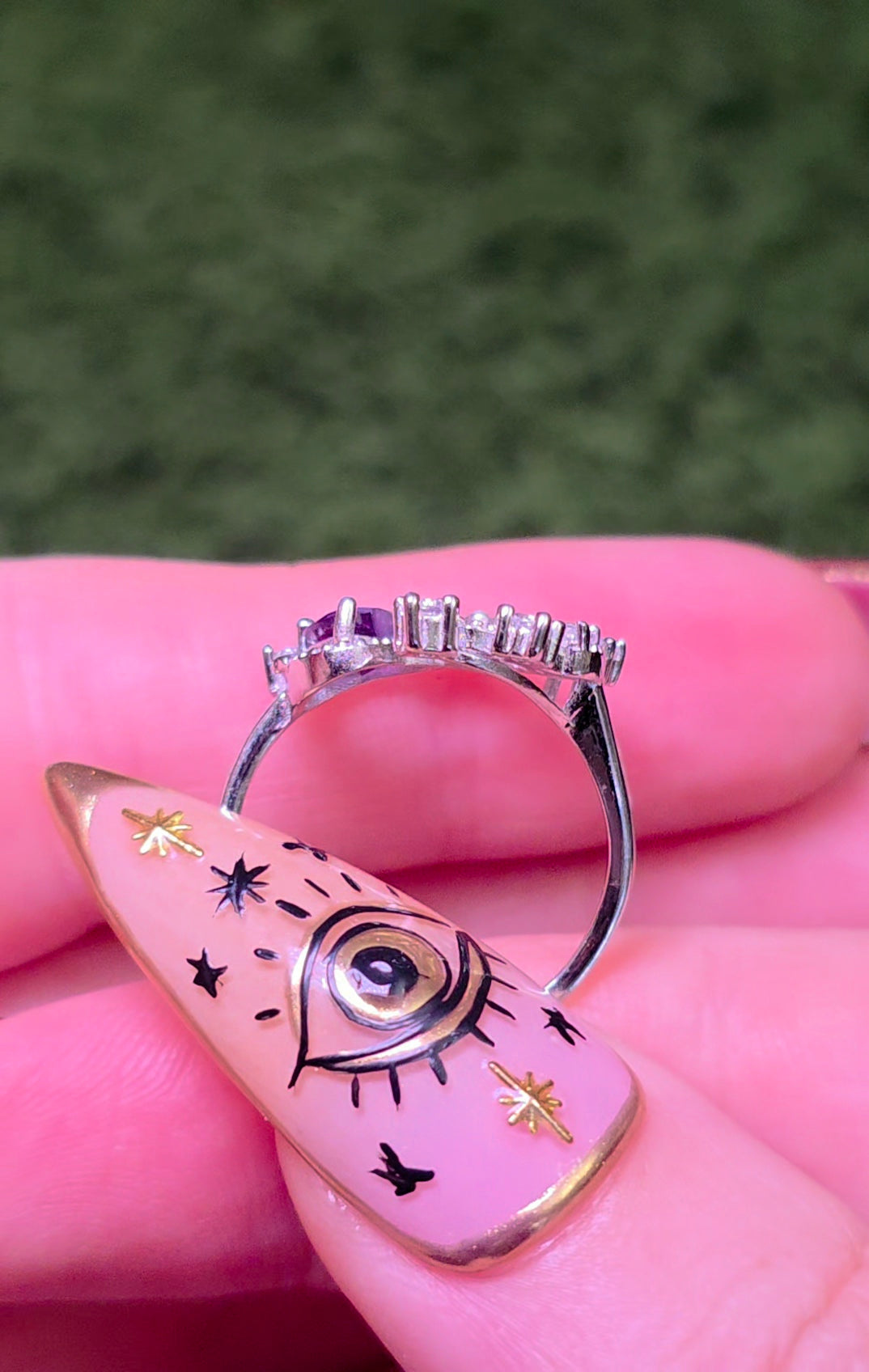 Amethyst Celestial Love Ring