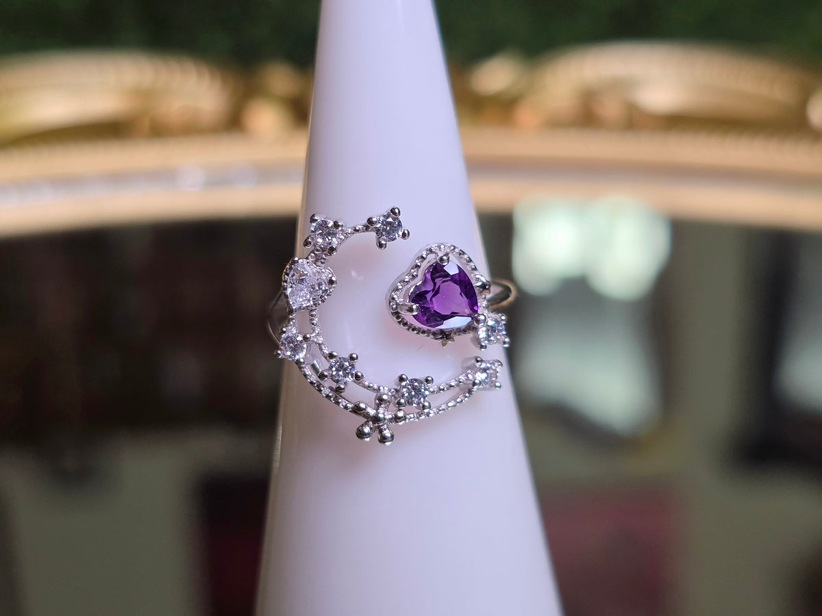 Amethyst Celestial Love Ring