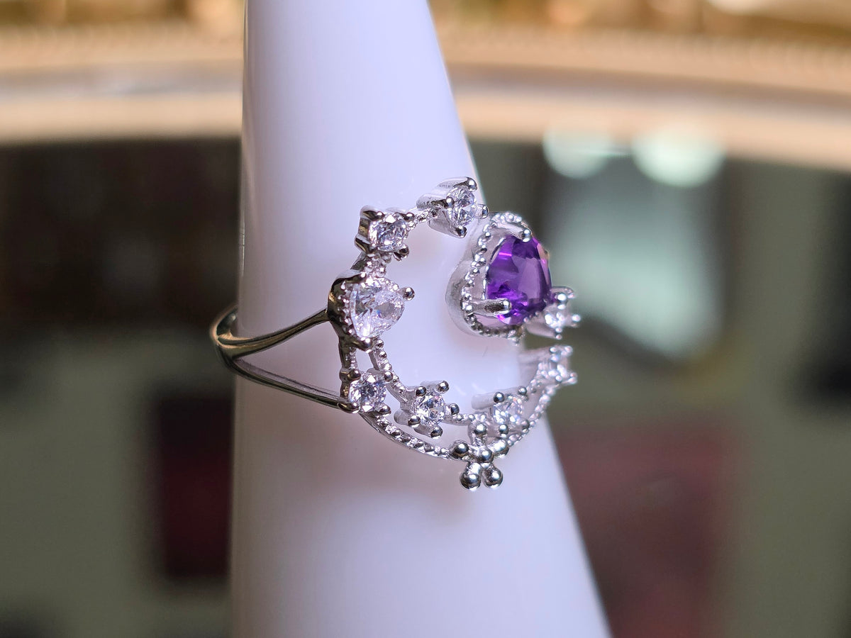 Amethyst Celestial Love Ring