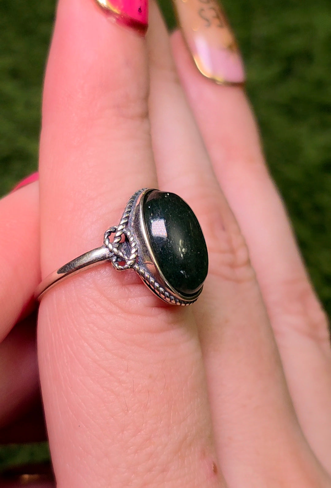 Green Strawberry Quartz Ring B