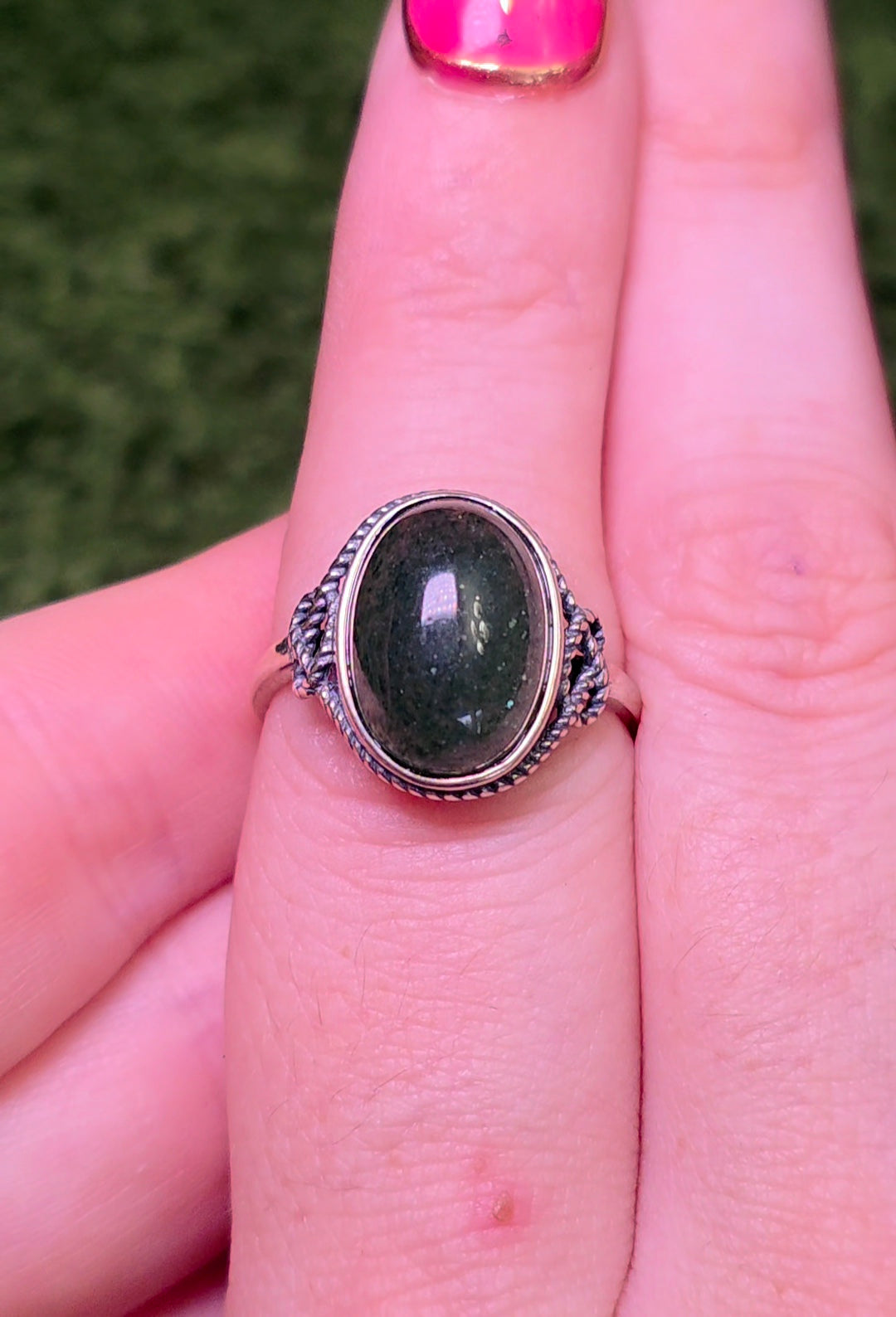 Green Strawberry Quartz Ring B