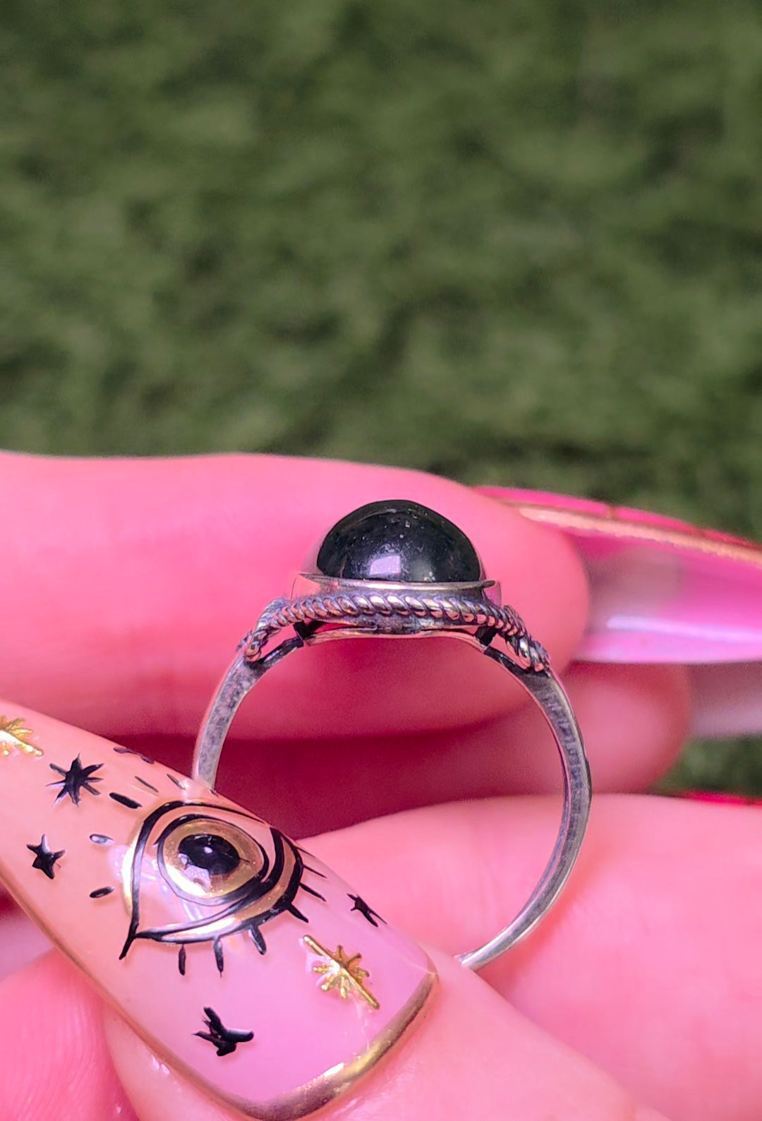 Green Strawberry Quartz Ring B