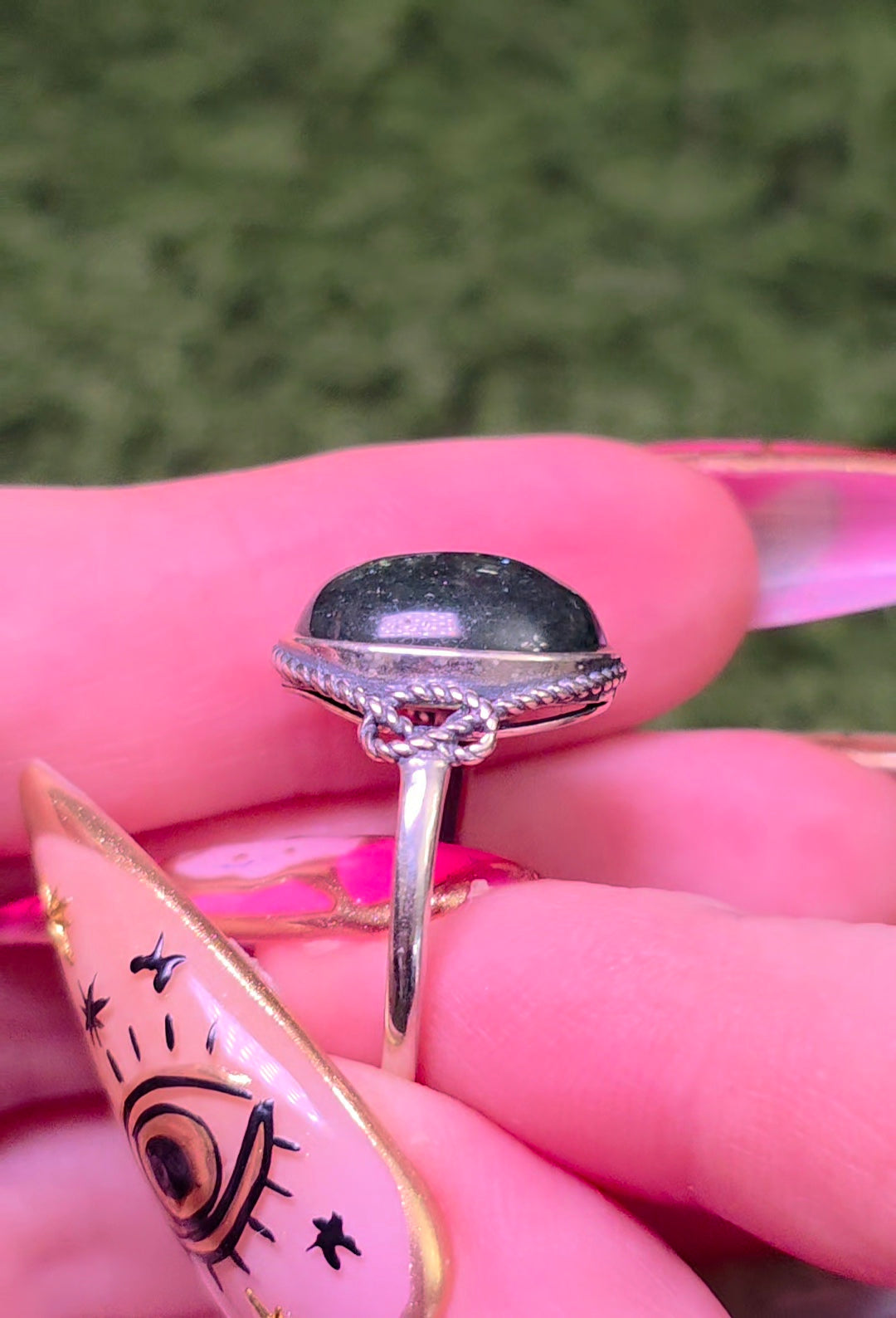 Green Strawberry Quartz Ring B