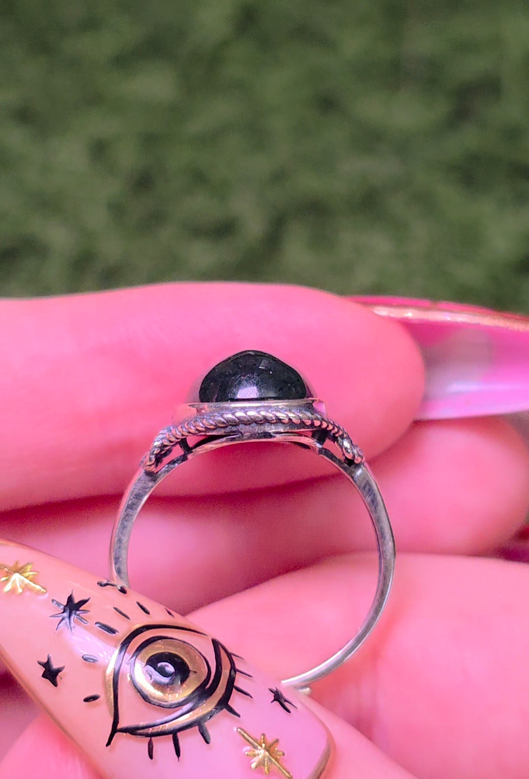 Green Strawberry Quartz Ring B