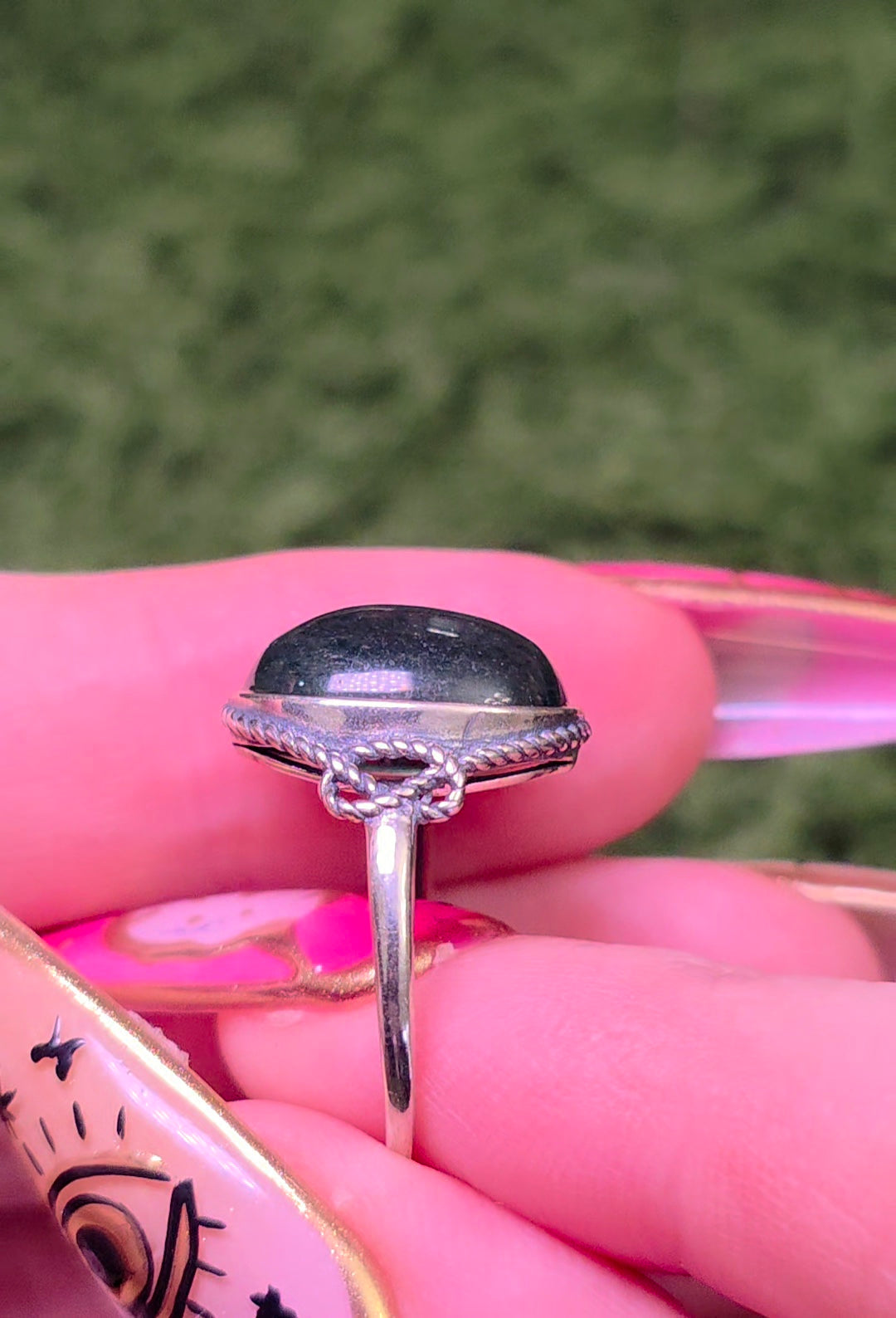 Green Strawberry Quartz Ring B