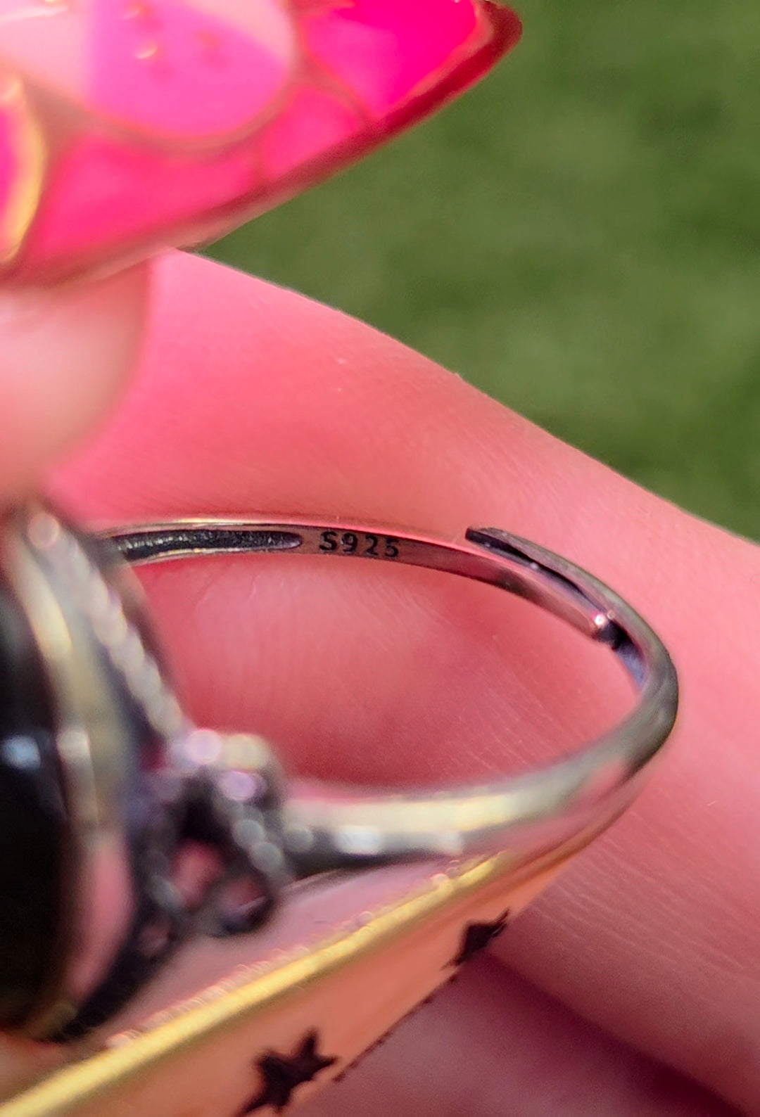 Green Strawberry Quartz Ring B