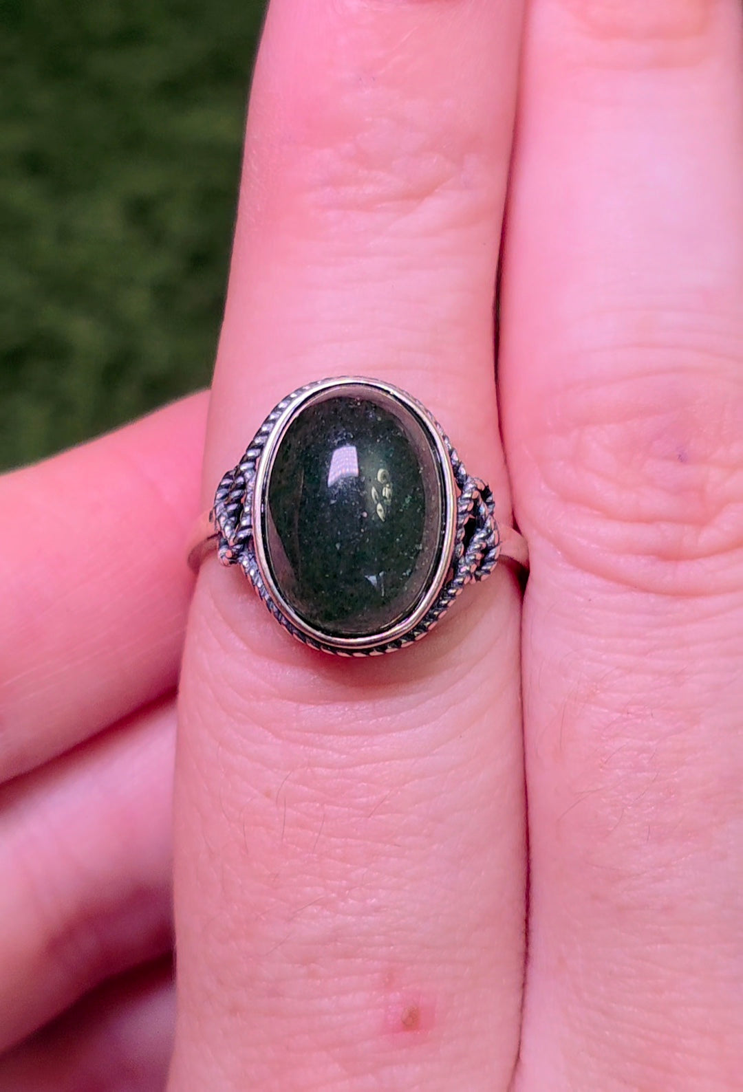 Green Strawberry Quartz Ring B
