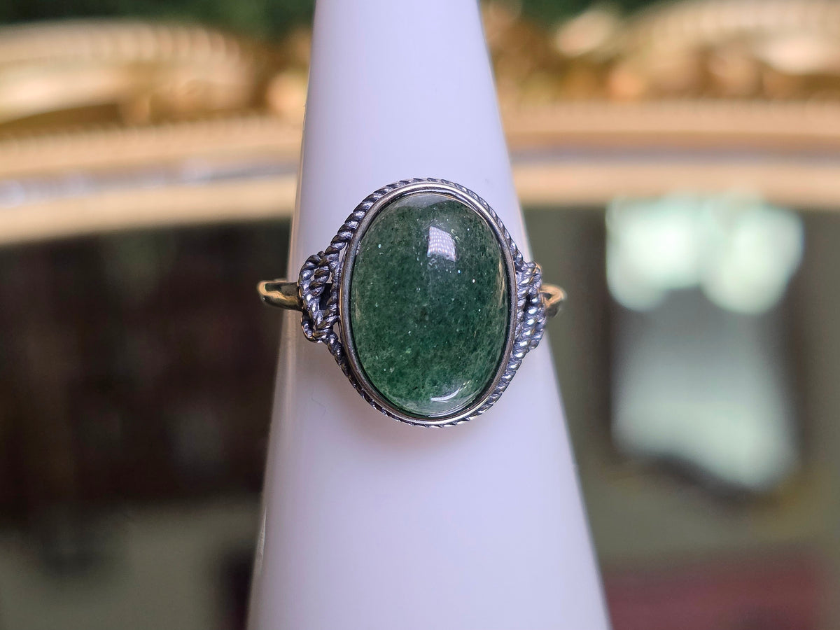 Green Strawberry Quartz Ring B