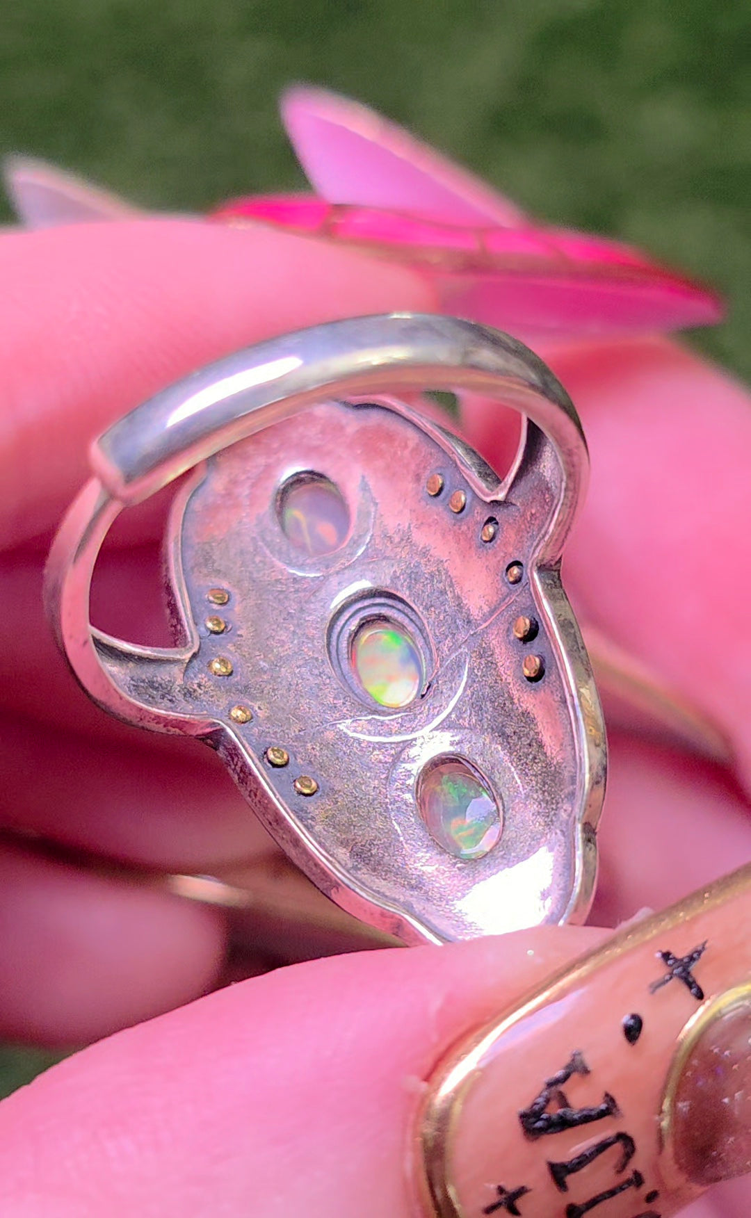 Triple Opal Statement Ring