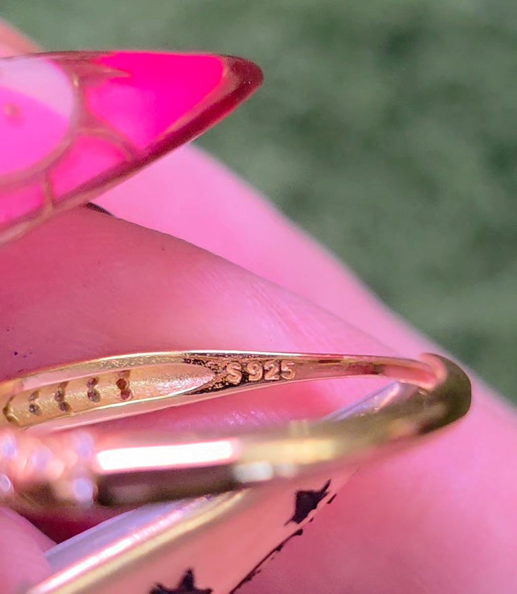 Peridot & Zircon Gold-Plated Ring