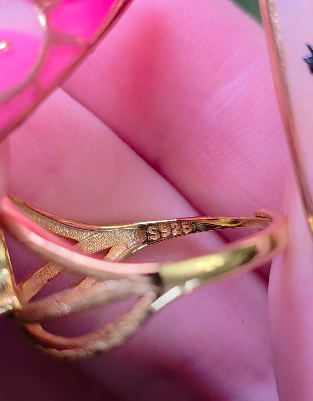 Lavender Moon Quartz Sugarloaf Gold-Plated Ring