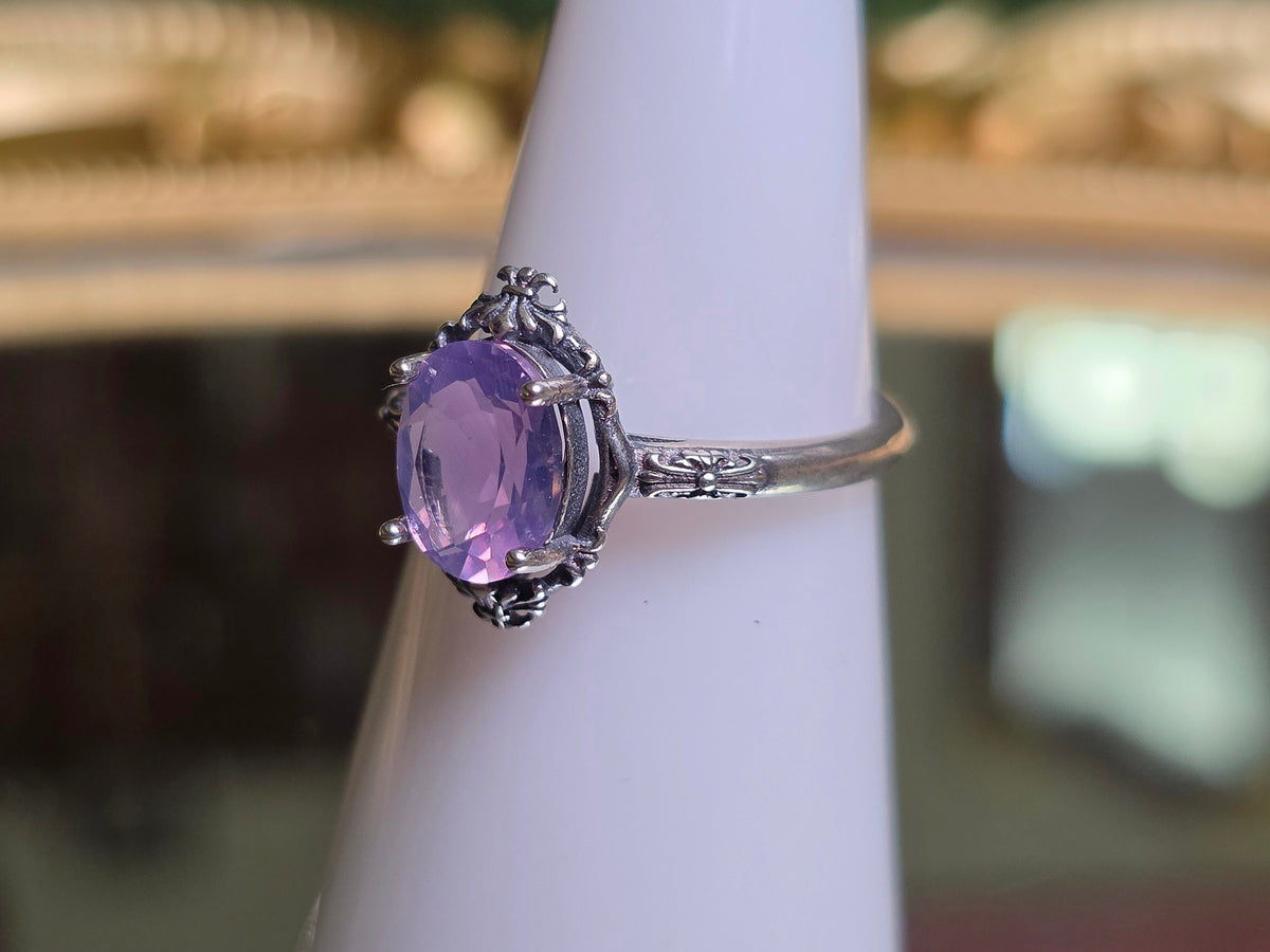 Lavender Moon Quartz Vintage-Style Ring