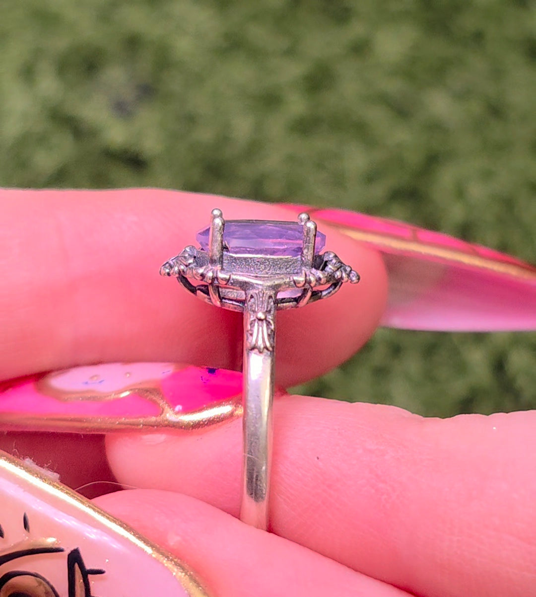 Lavender Moon Quartz Vintage-Style Ring