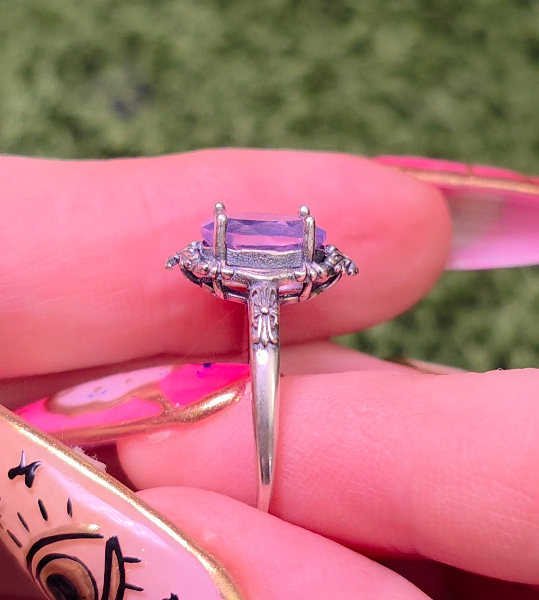 Lavender Moon Quartz Vintage-Style Ring
