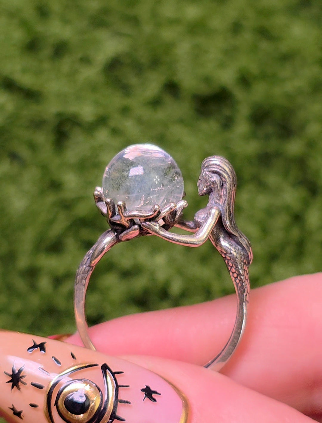 Angel Feather Quartz Mermaid Ring