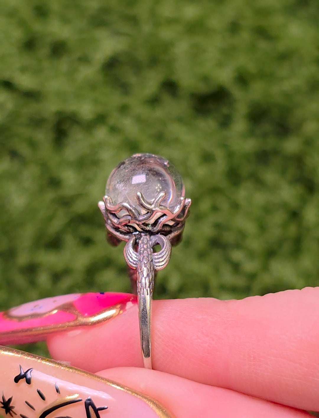 Angel Feather Quartz Mermaid Ring
