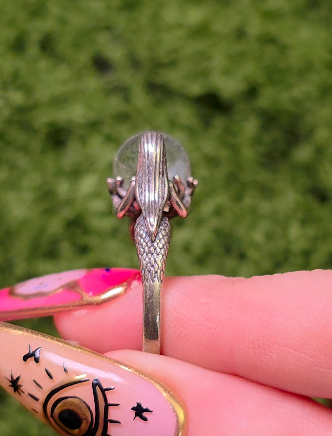 Angel Feather Quartz Mermaid Ring