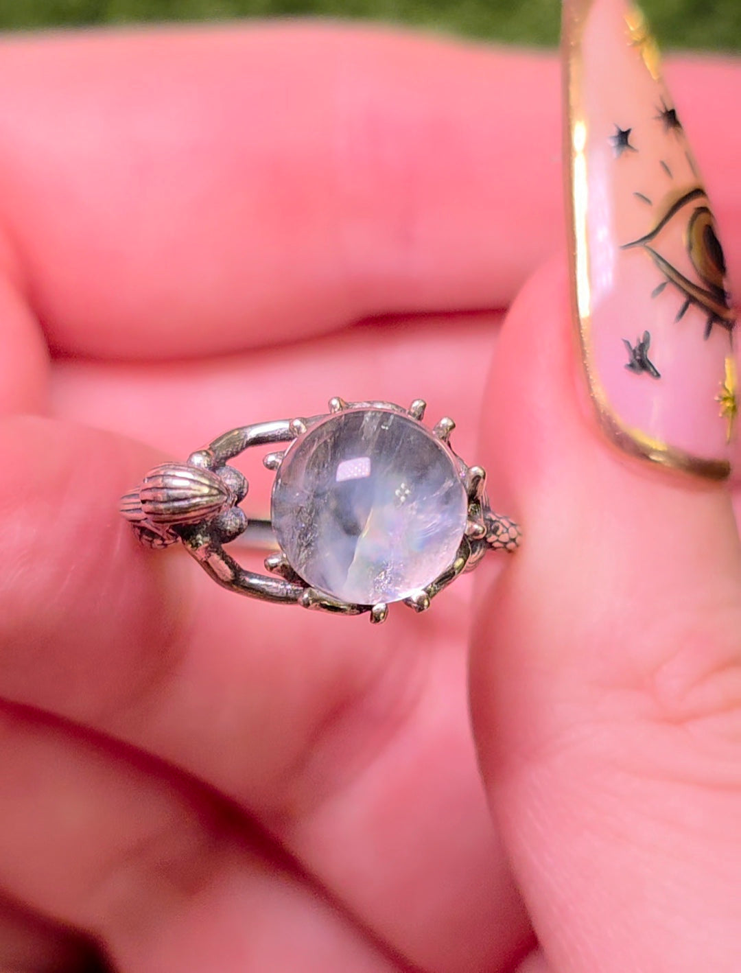 Angel Feather Quartz Mermaid Ring