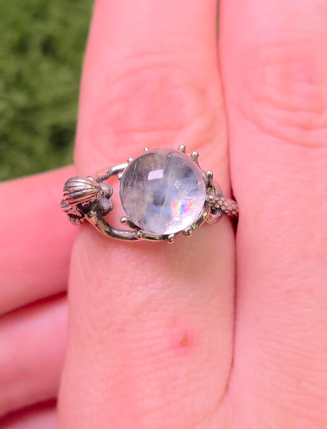Angel Feather Quartz Mermaid Ring