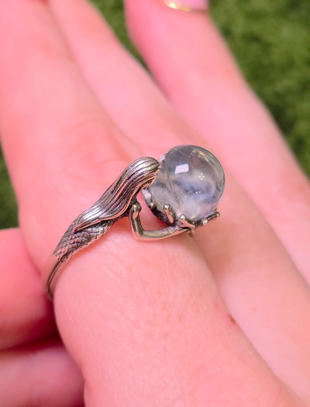 Angel Feather Quartz Mermaid Ring