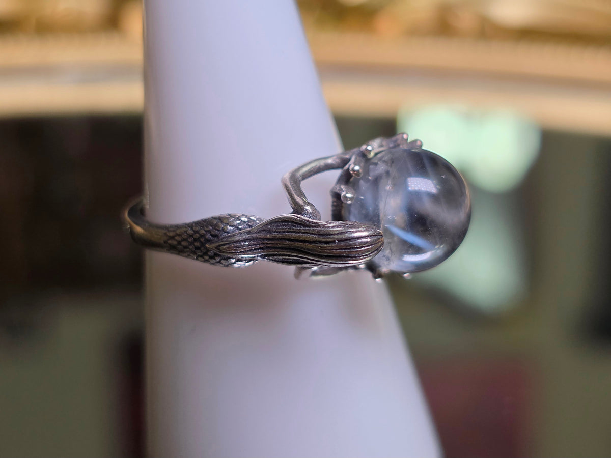Angel Feather Quartz Mermaid Ring