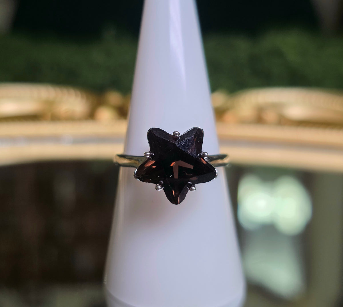 Smokey Quartz Star Ring C