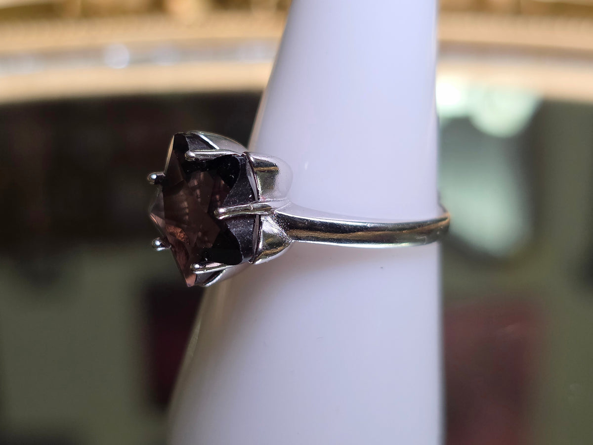 Smokey Quartz Star Ring C