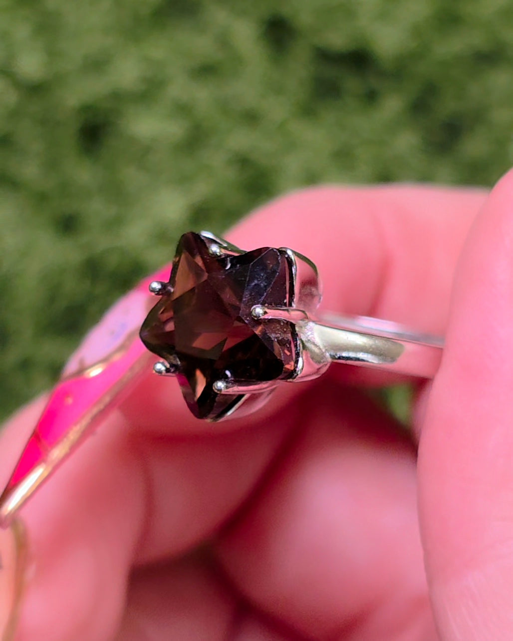 Smokey Quartz Star Ring C