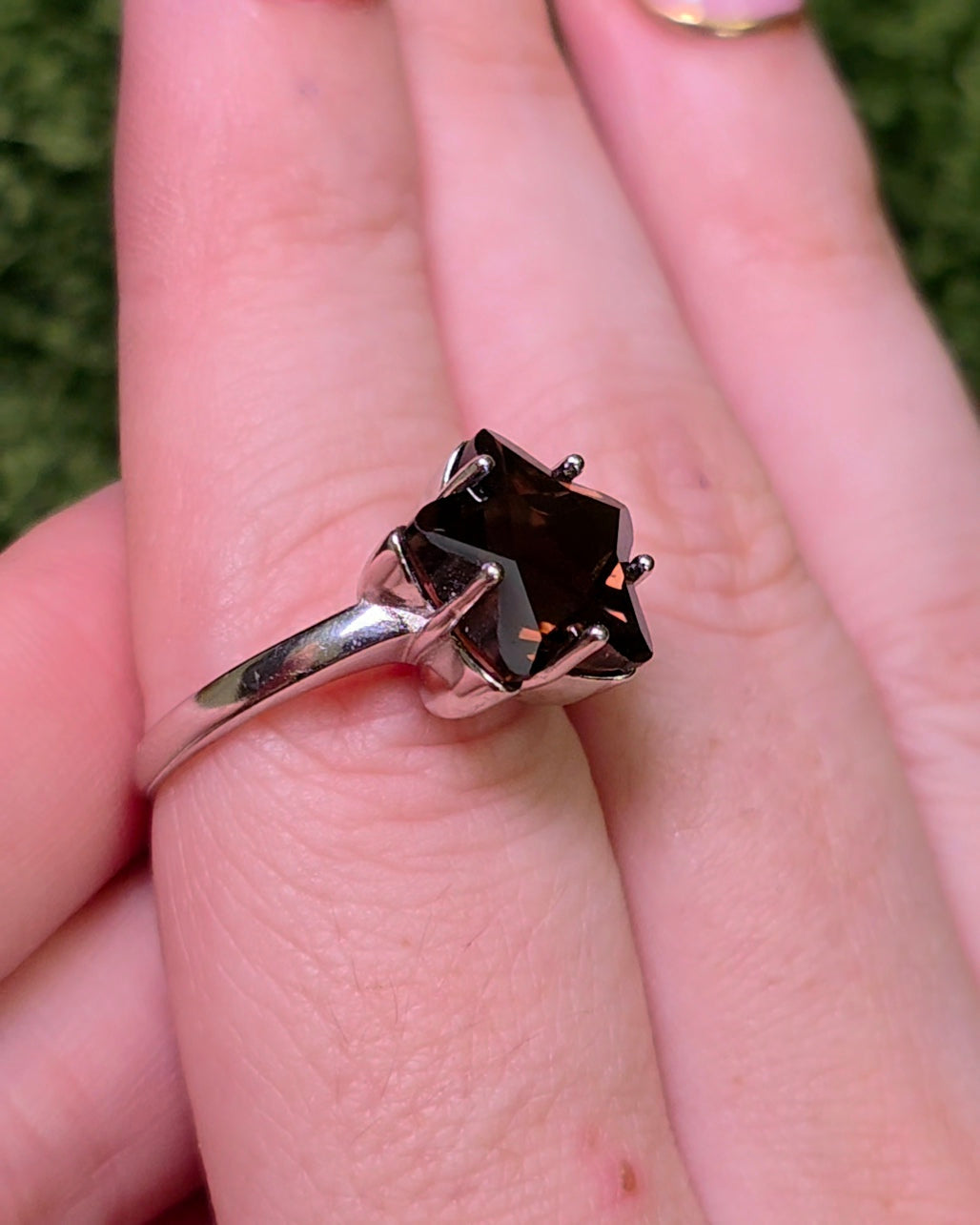 Smokey Quartz Star Ring C