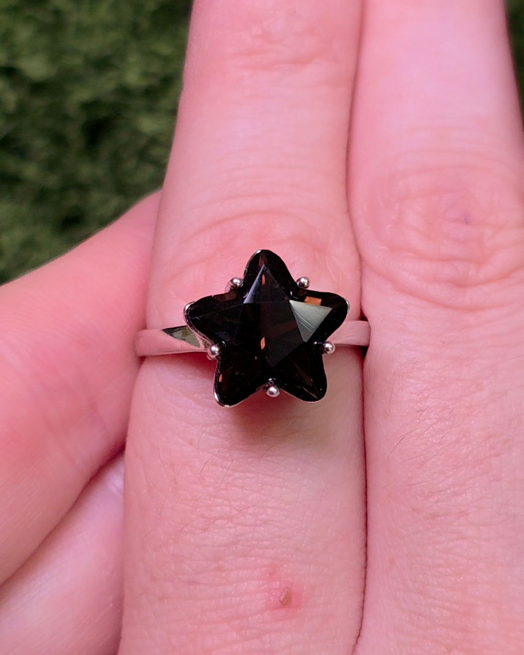 Smokey Quartz Star Ring C