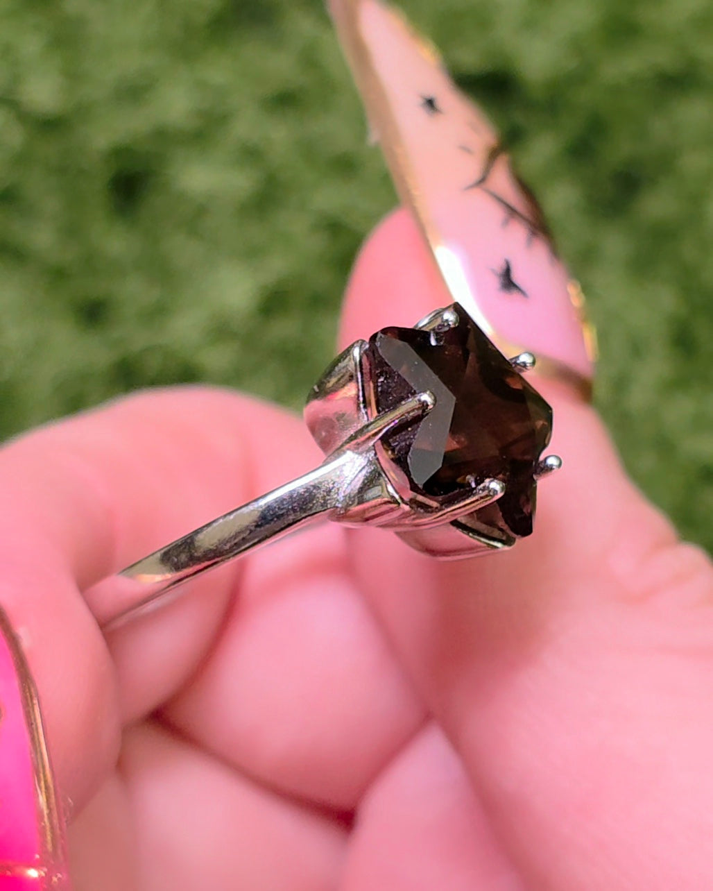 Smokey Quartz Star Ring C