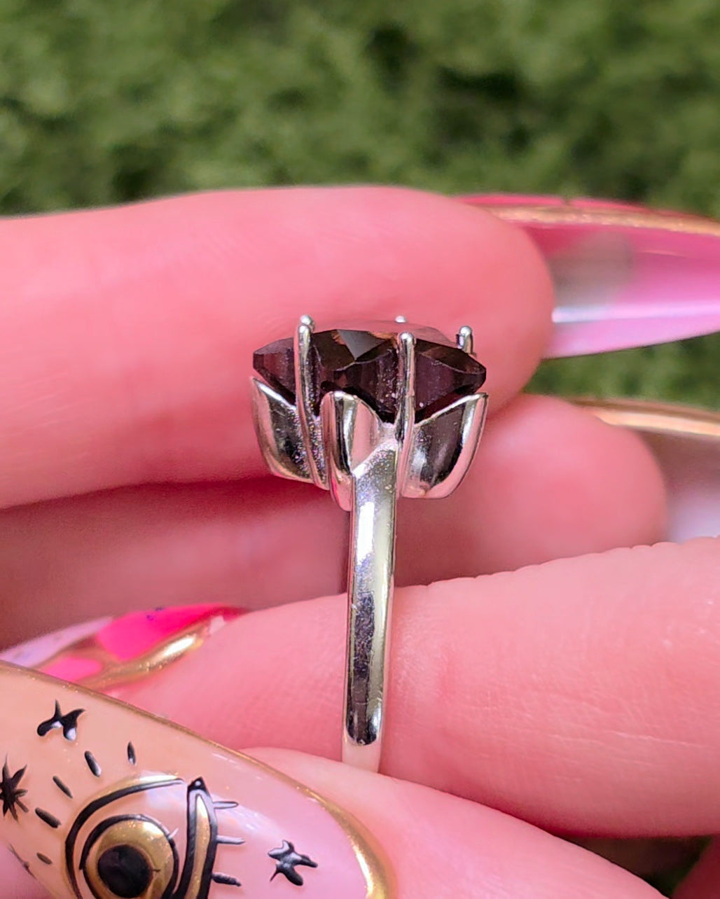Smokey Quartz Star Ring C